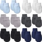 12 Pairs Newborn Baby Mittens Infant Toddler Gloves No Scratch Mittens Gloves for 0-6 Months Baby Boys Girls